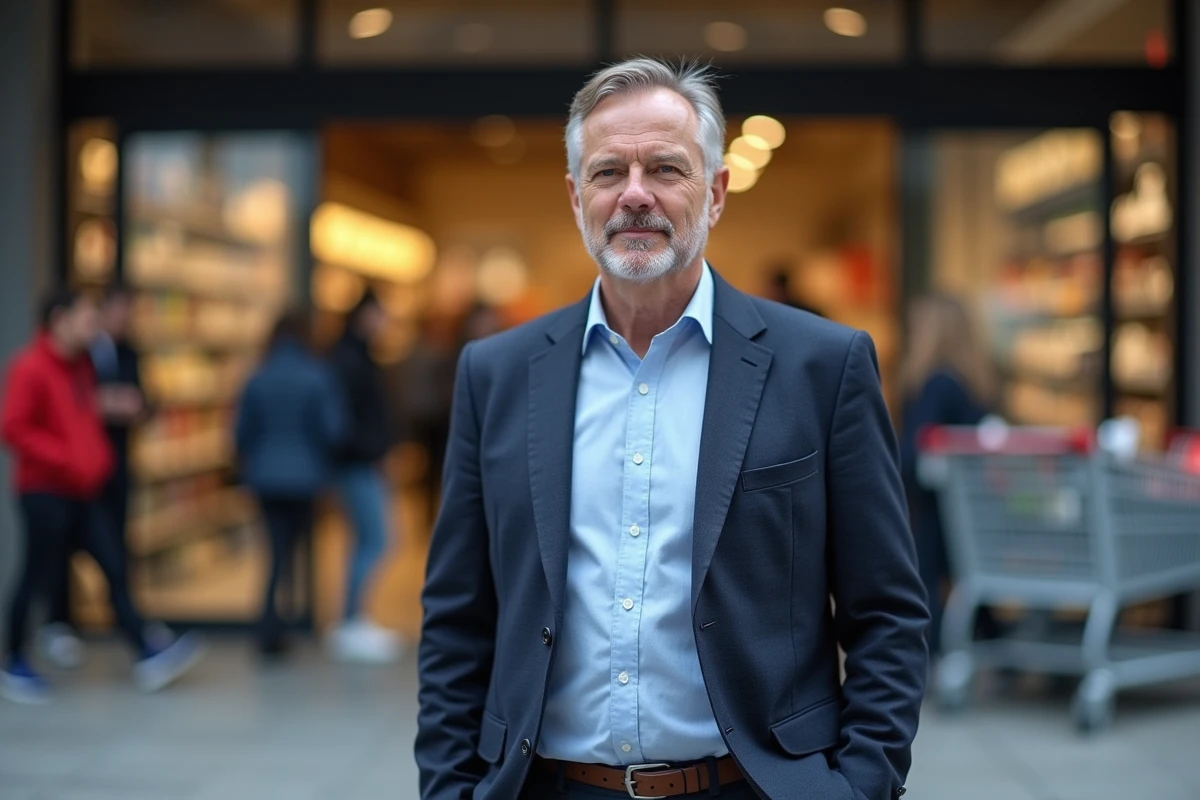 CEO confiant devant l