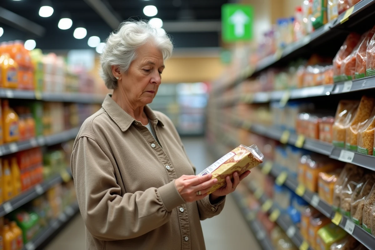 Femme âgée lisant l